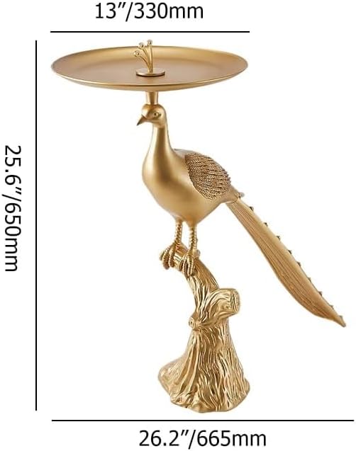 LOVEDIMA Gold Peacock Statue