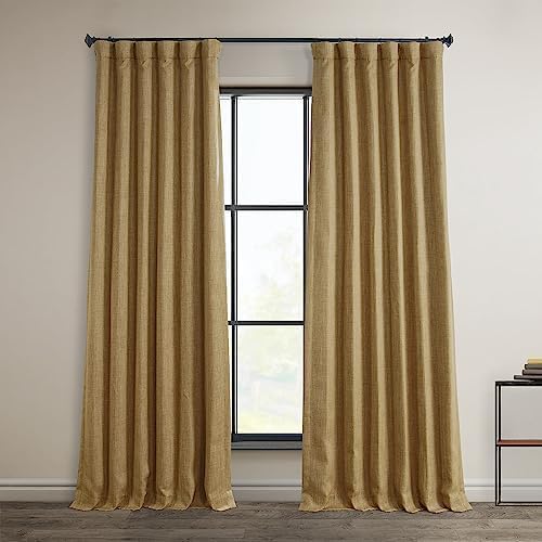 HPD Faux Linen Curtain 100x96" Birch, 1 Panel