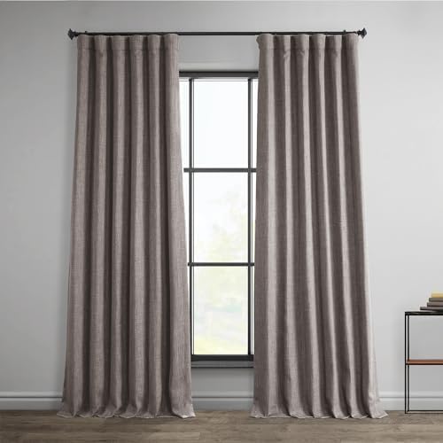 HPD Faux Linen Curtain 100x96" Birch, 1 Panel