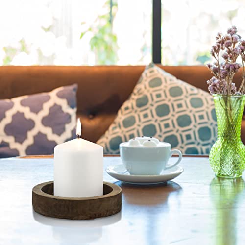 Stonebriar Unscented White Pillar Candles, 6-Pack, 3"x6"