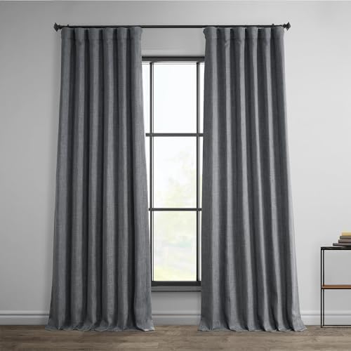 HPD Faux Linen Curtain 100x96" Birch, 1 Panel