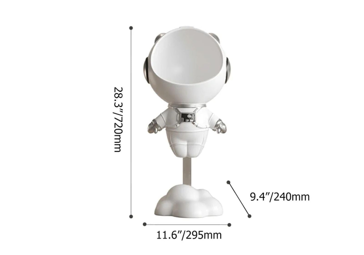 Gold Astronaut Floor Statue