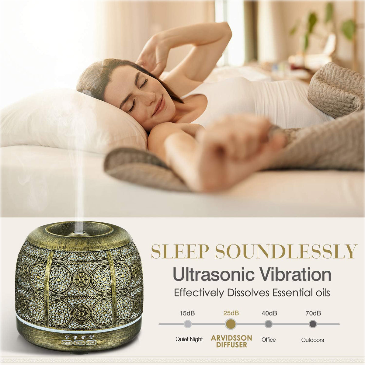 500ml Metal Essential Oil Diffuser