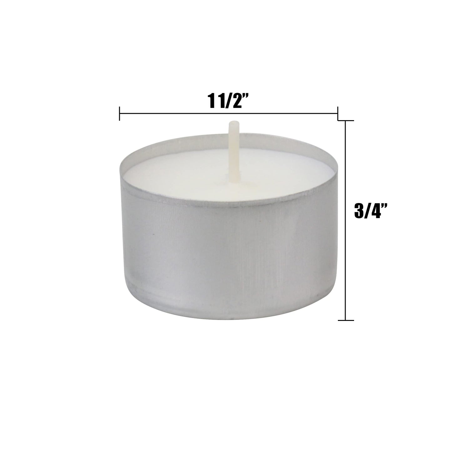 Stonebriar Unscented Long Burning White Tealight Candles