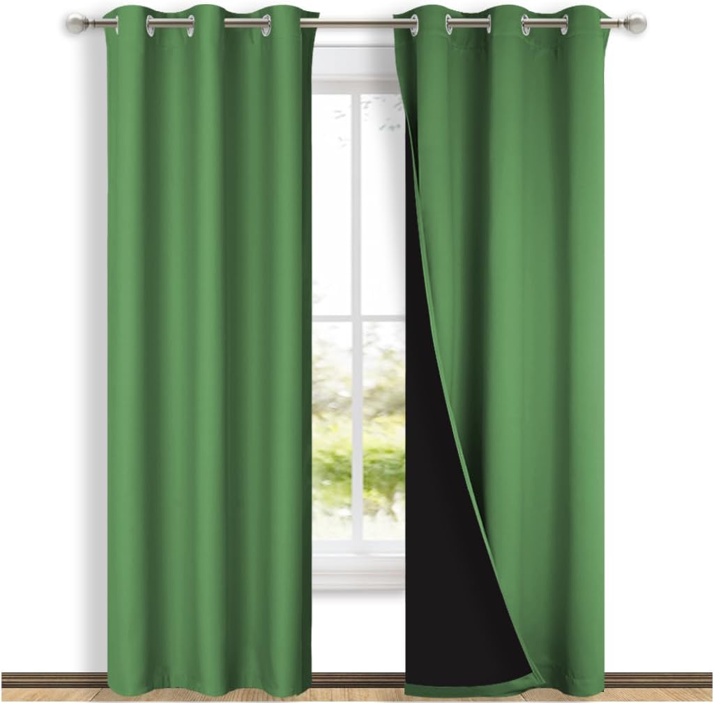NICETOWN Grey Blackout Curtains 70x108, Set of 2