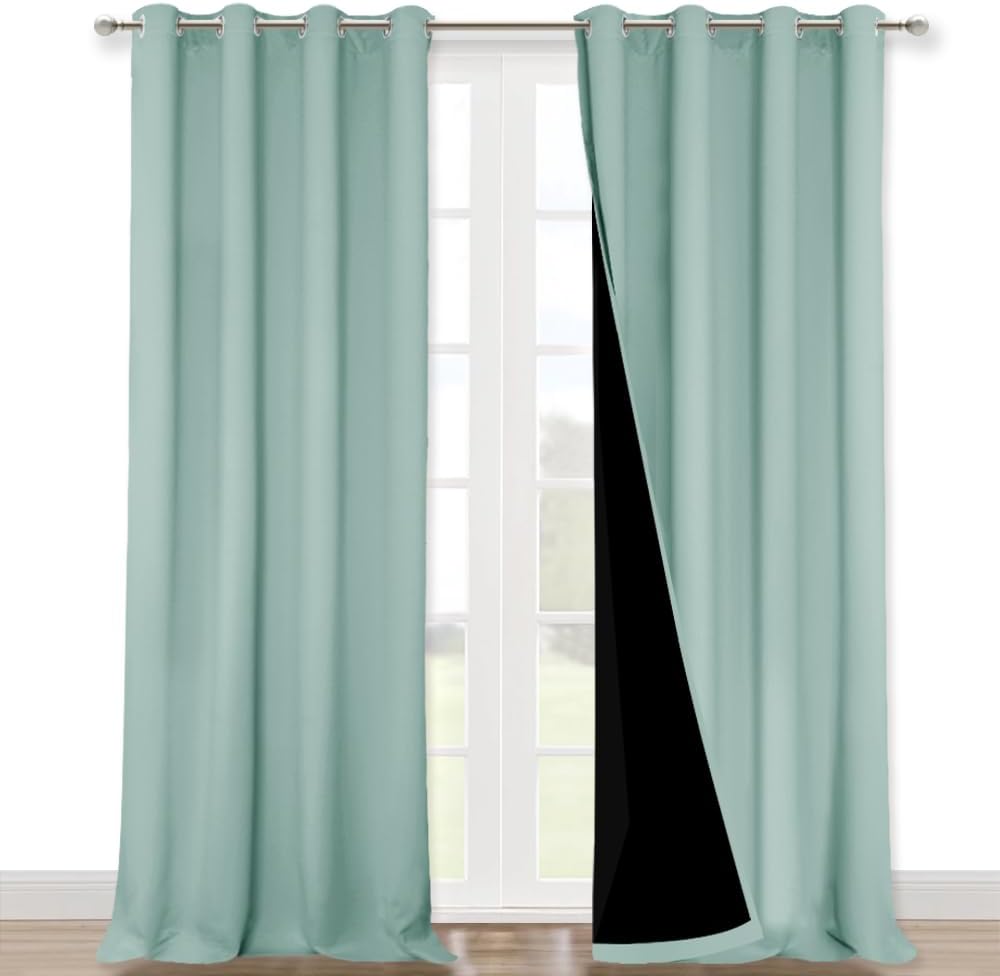 NICETOWN Grey Blackout Curtains 70x108, Set of 2