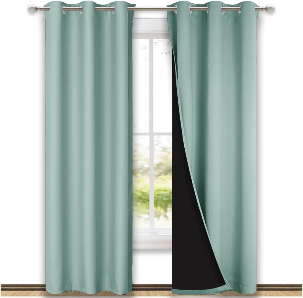 NICETOWN Grey Blackout Curtains 70x108, Set of 2