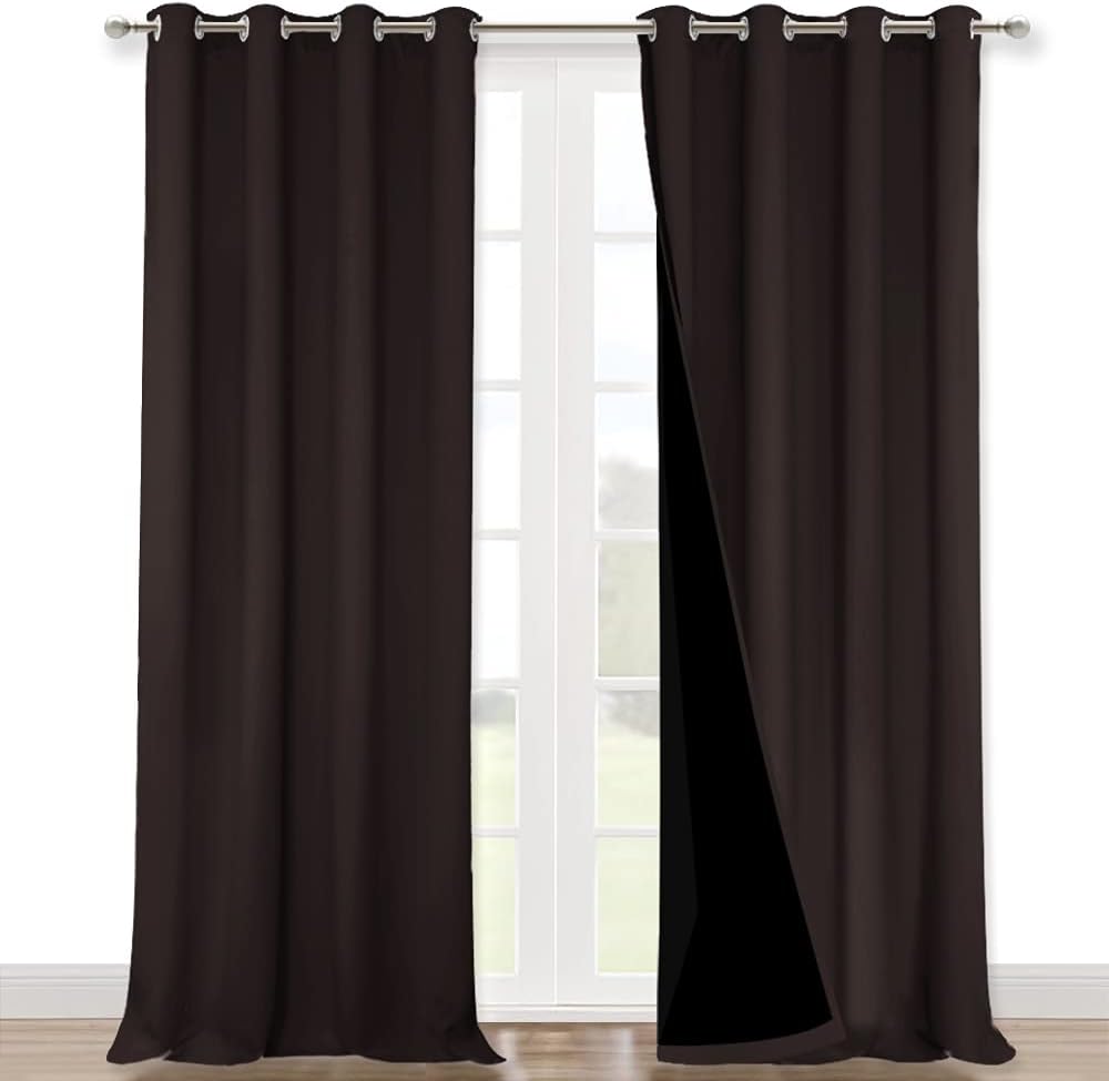 NICETOWN Grey Blackout Curtains 70x108, Set of 2