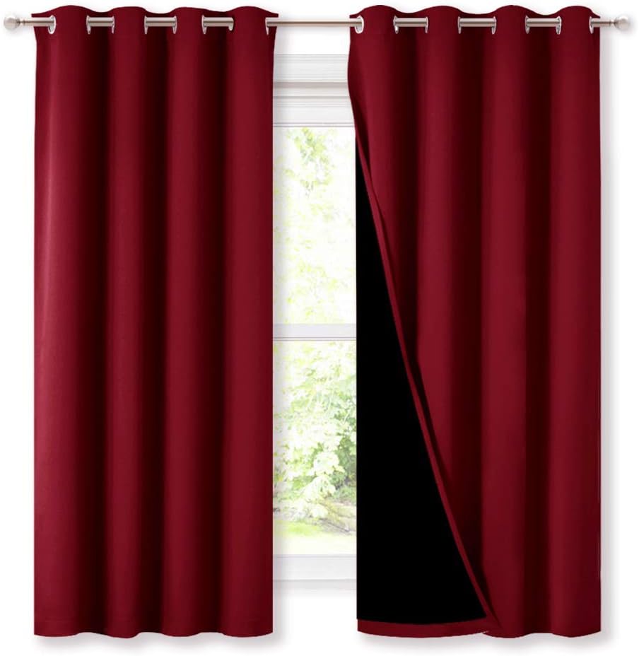 NICETOWN Grey Blackout Curtains 70x108, Set of 2