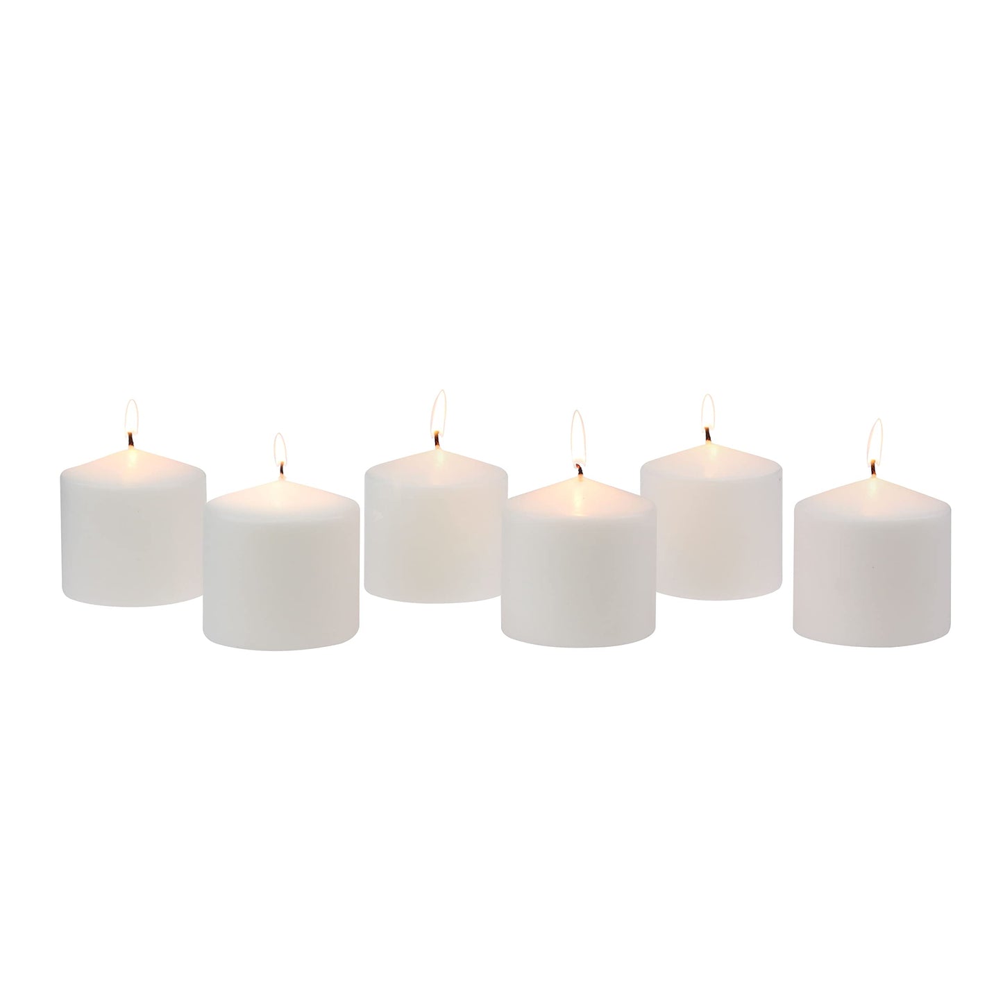 Stonebriar Unscented White Pillar Candles, 6-Pack, 3"x6"