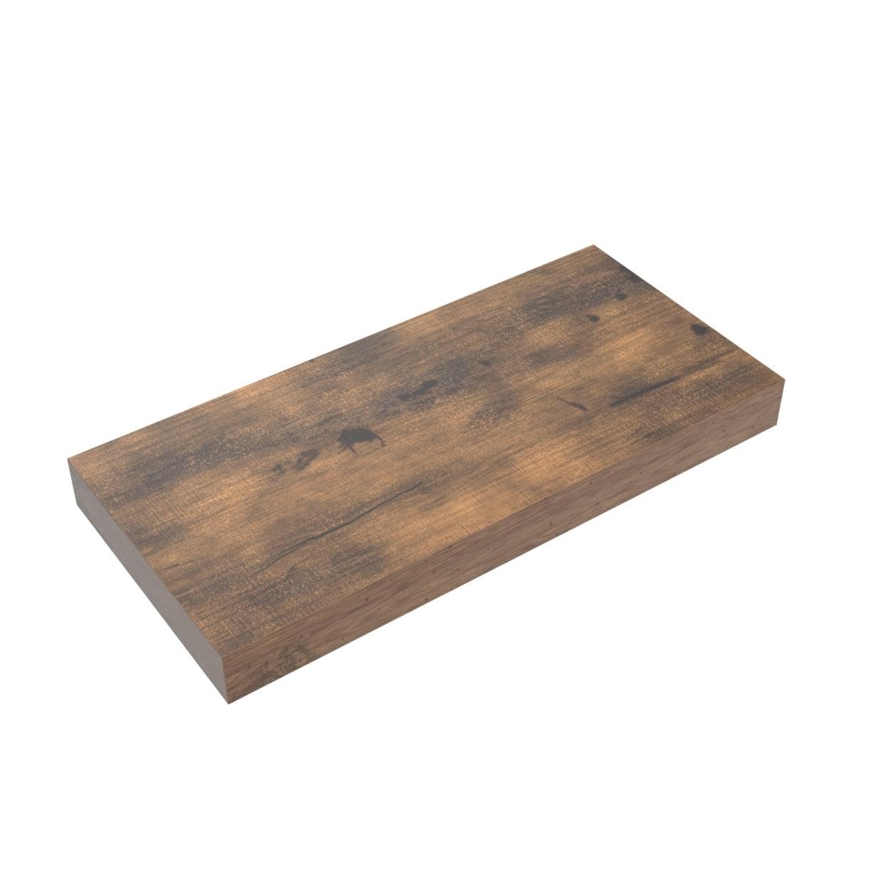 QEEIG Floating Shelves, 3pcs, Rustic Brown