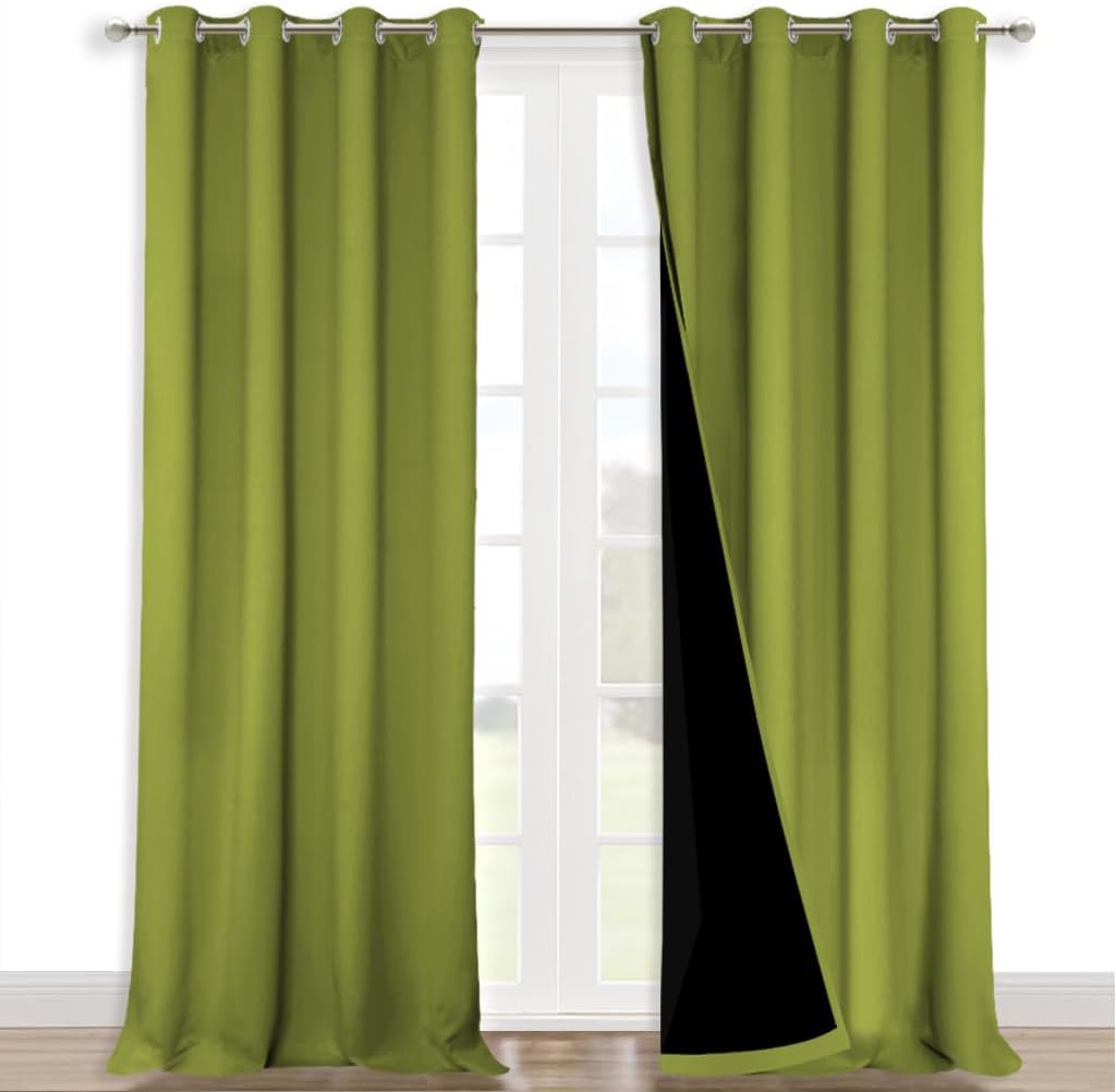 NICETOWN Grey Blackout Curtains 70x108, Set of 2