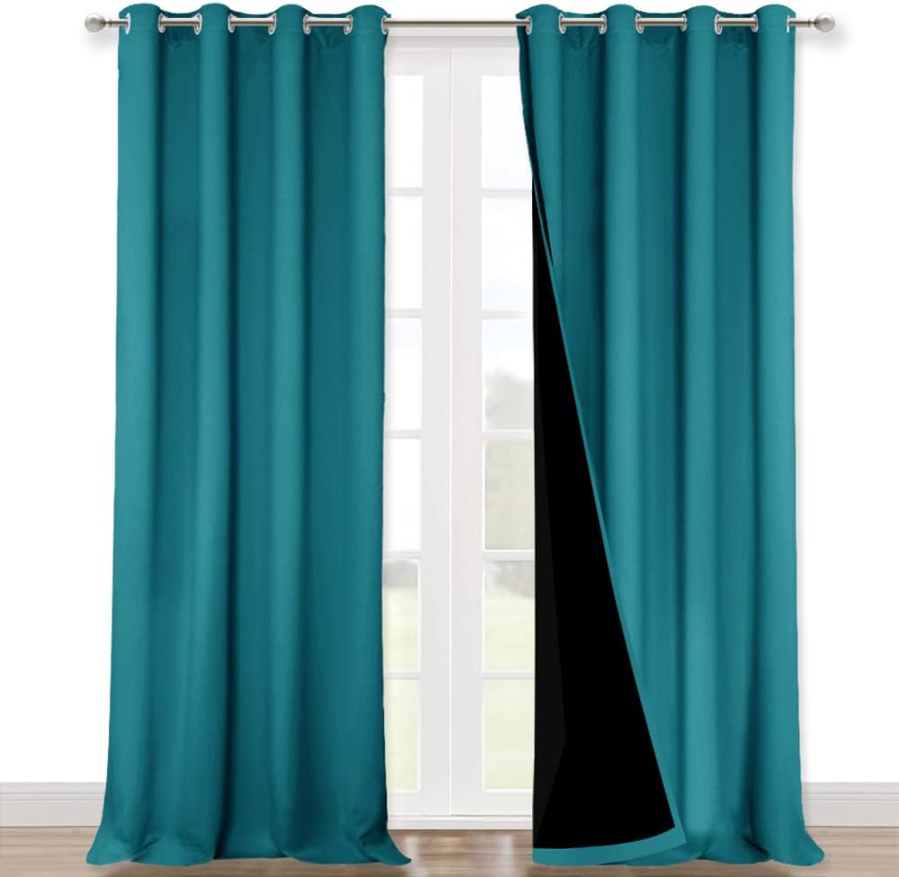 NICETOWN Grey Blackout Curtains 70x108, Set of 2