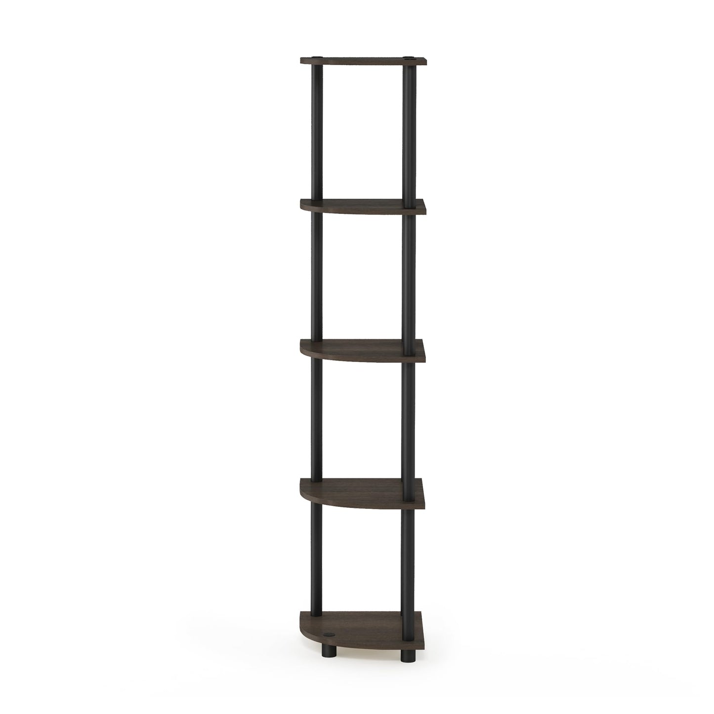 Furinno 5-Tier Corner Shelf, Espresso/Black