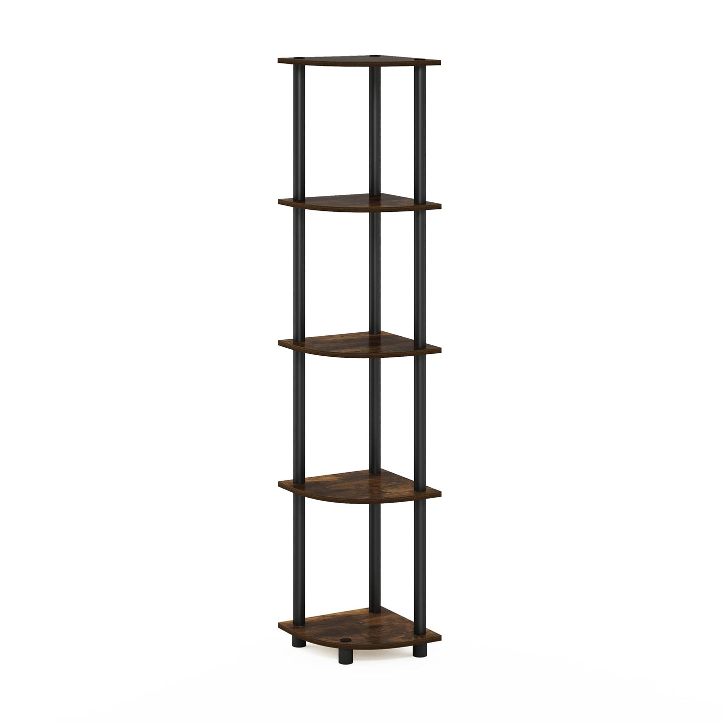 Furinno 5-Tier Corner Shelf, Espresso/Black