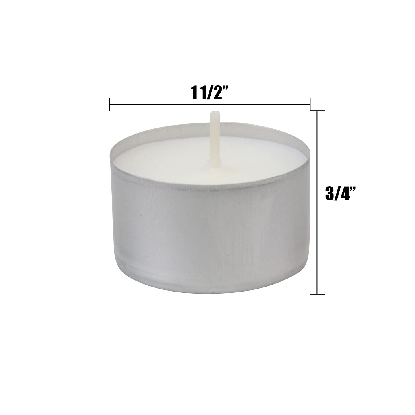 Stonebriar Unscented Long Burning White Tealight Candles