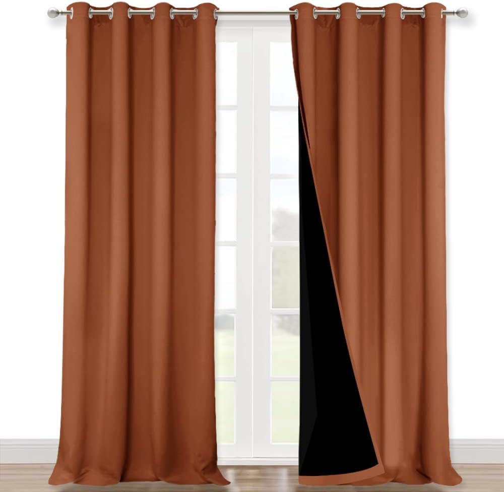 NICETOWN Grey Blackout Curtains 70x108, Set of 2