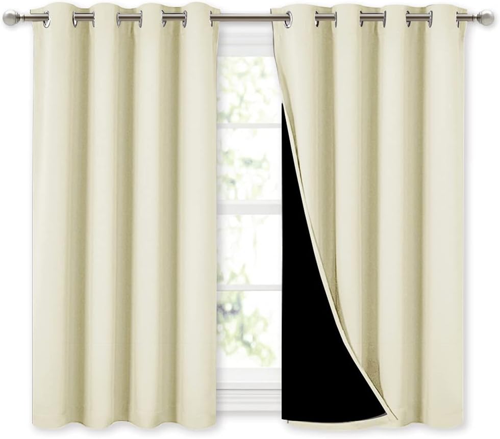 NICETOWN Grey Blackout Curtains 70x108, Set of 2