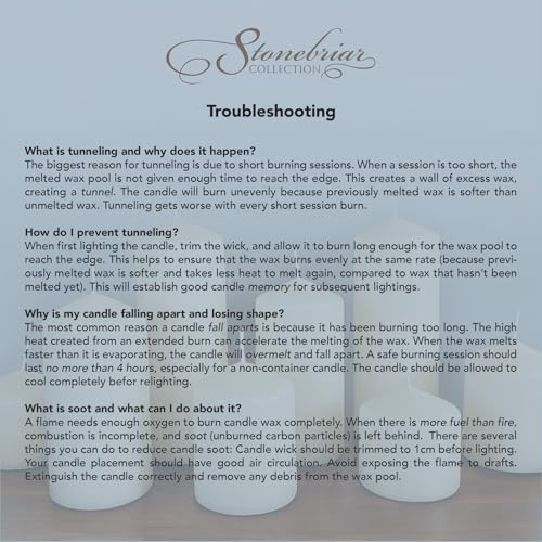 Stonebriar Unscented White Pillar Candles, 6-Pack, 3"x6"