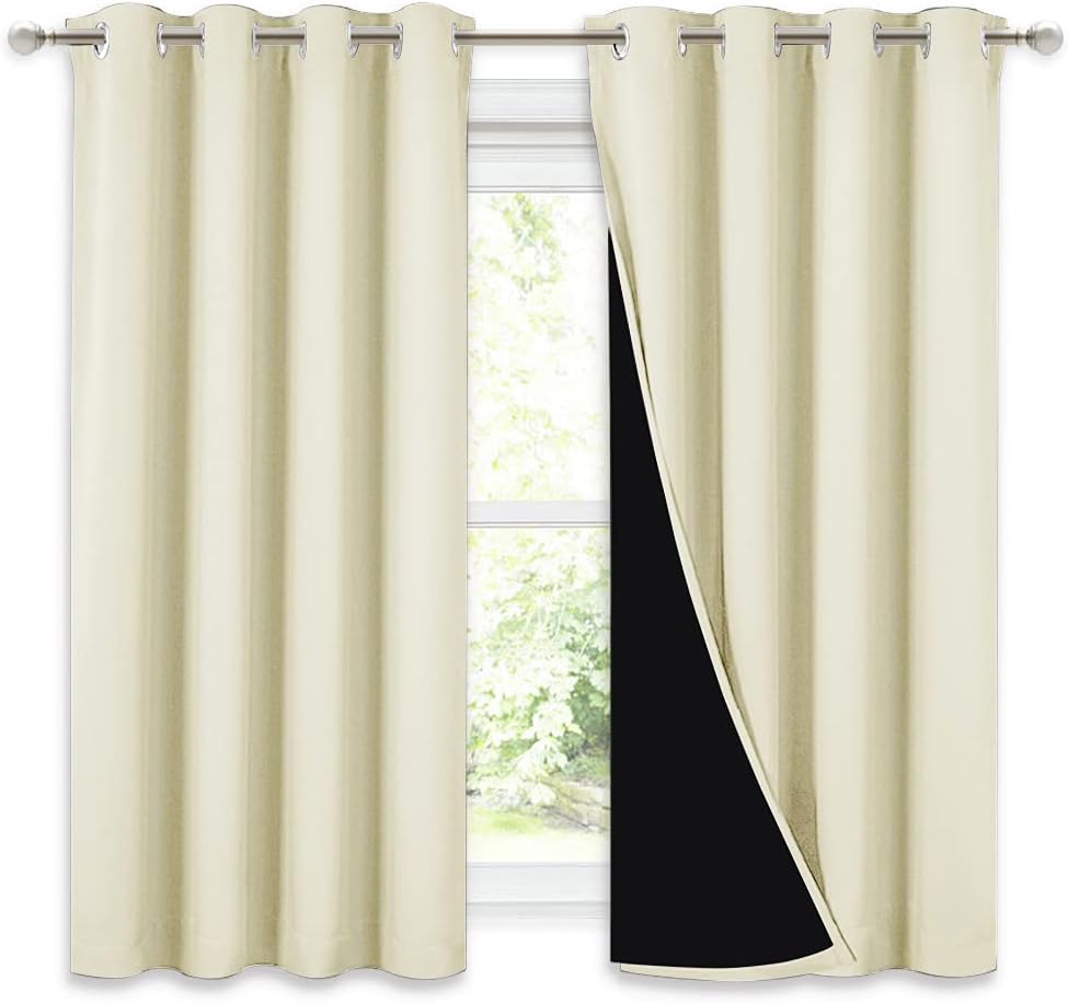NICETOWN Grey Blackout Curtains 70x108, Set of 2