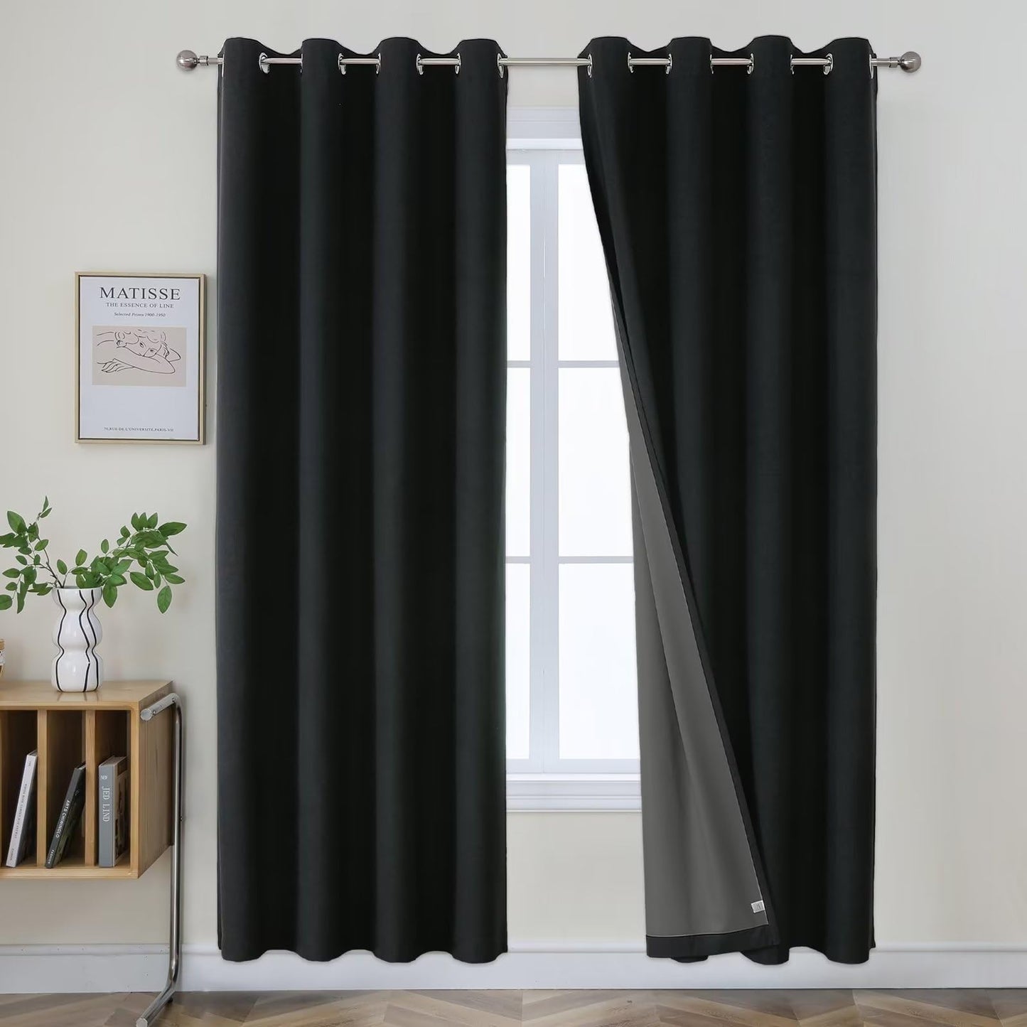 Joydeco Blackout Curtains 96", 2 Panels