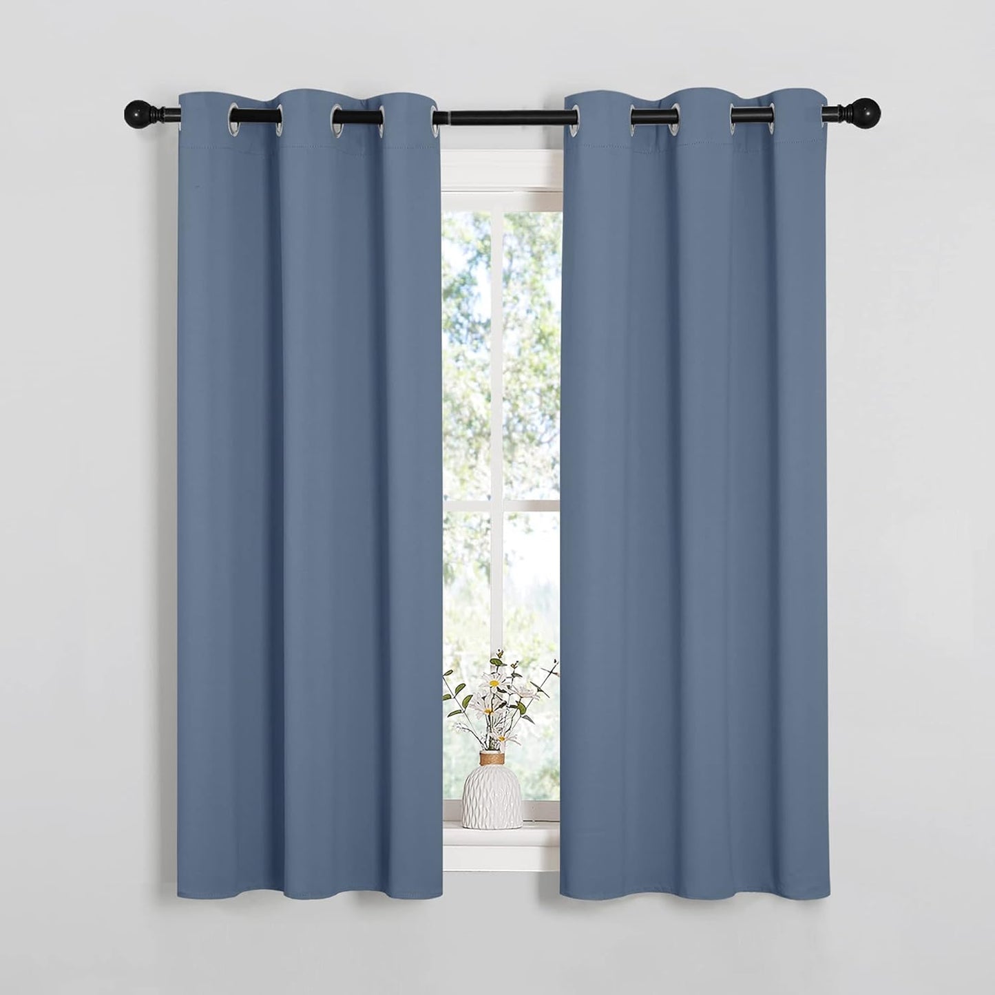 NICETOWN Blackout Curtains 42x63" Black