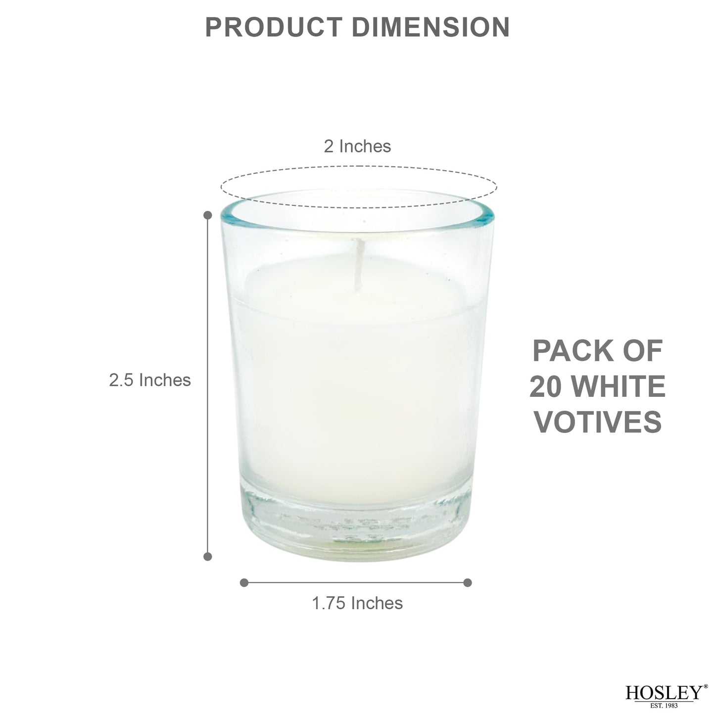 Hosley 240 Ivory Votive Candles