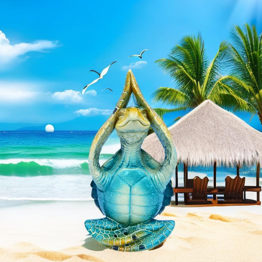 VVGIFTS Sea Turtle Yoga Statue