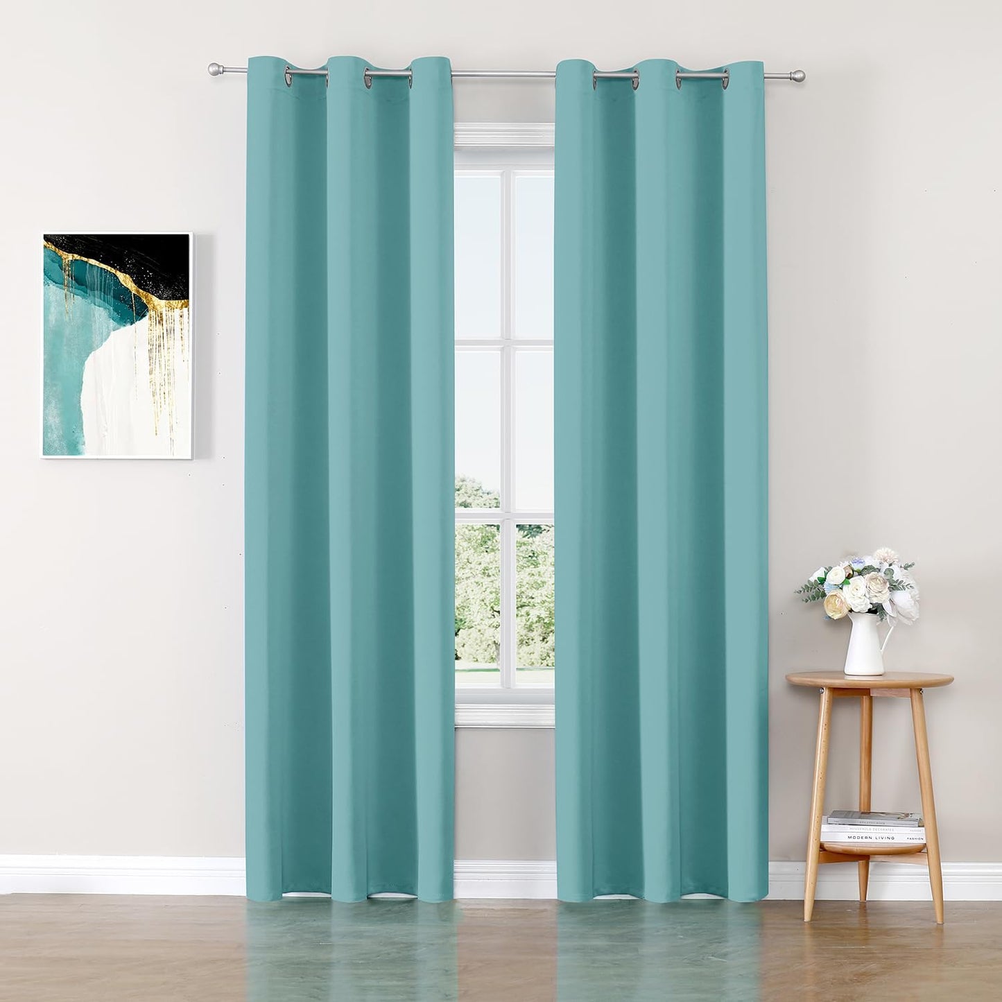 ChrisDowa Blackout Curtains 42x63" Grey, 2 Panels