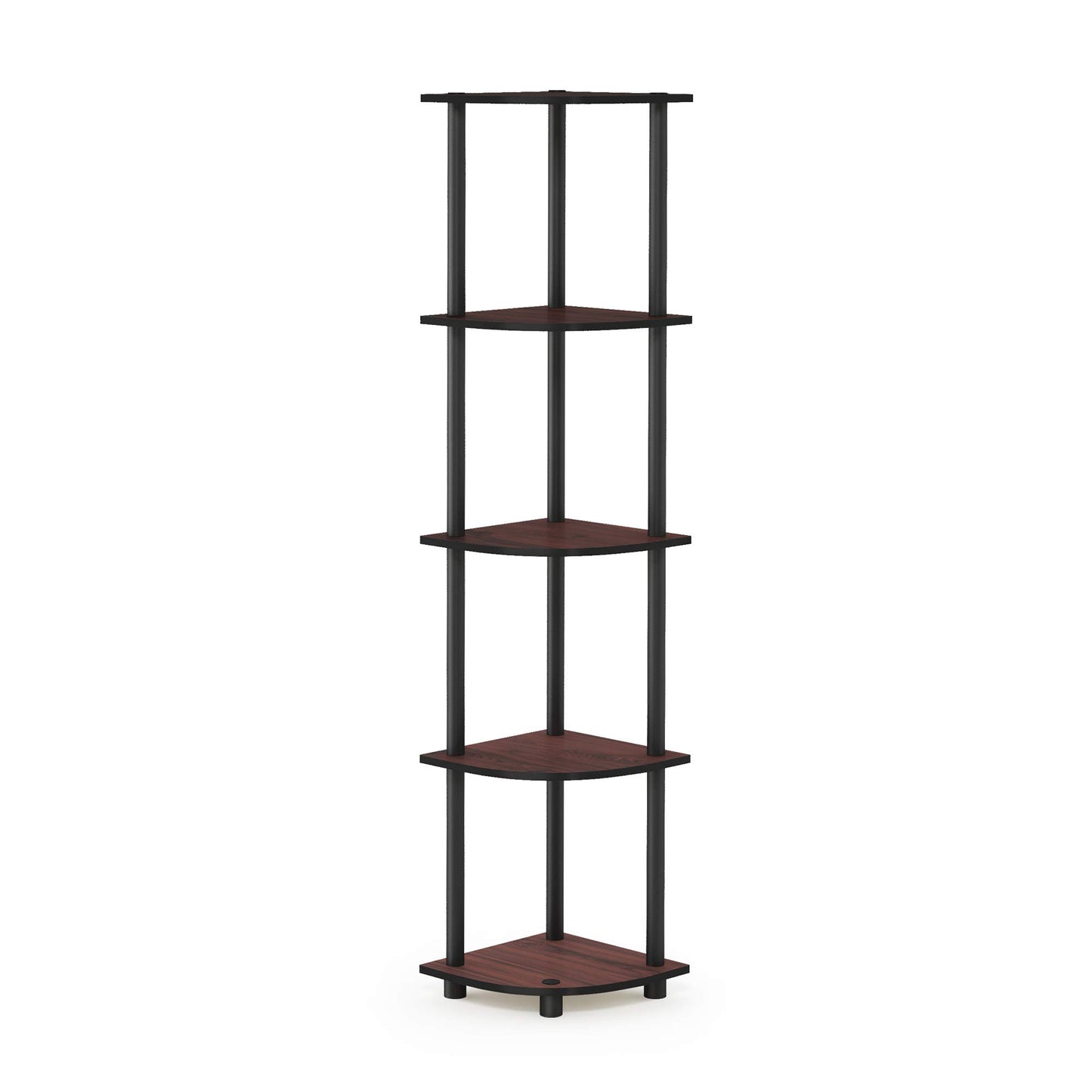 Furinno 5-Tier Corner Shelf, Espresso/Black