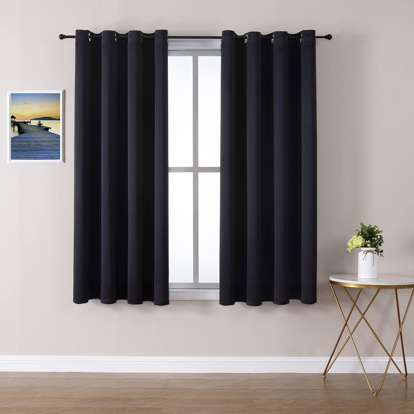 ChrisDowa Blackout Curtains 42x63" Grey, 2 Panels