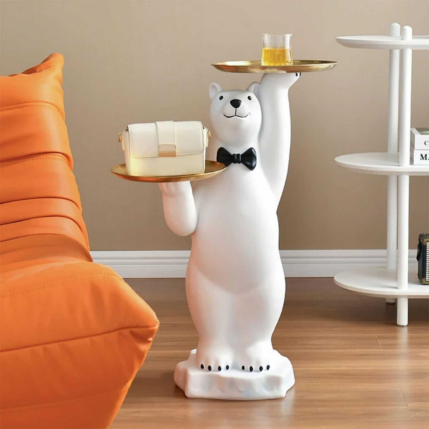 Homary Gold Leopard Side Table