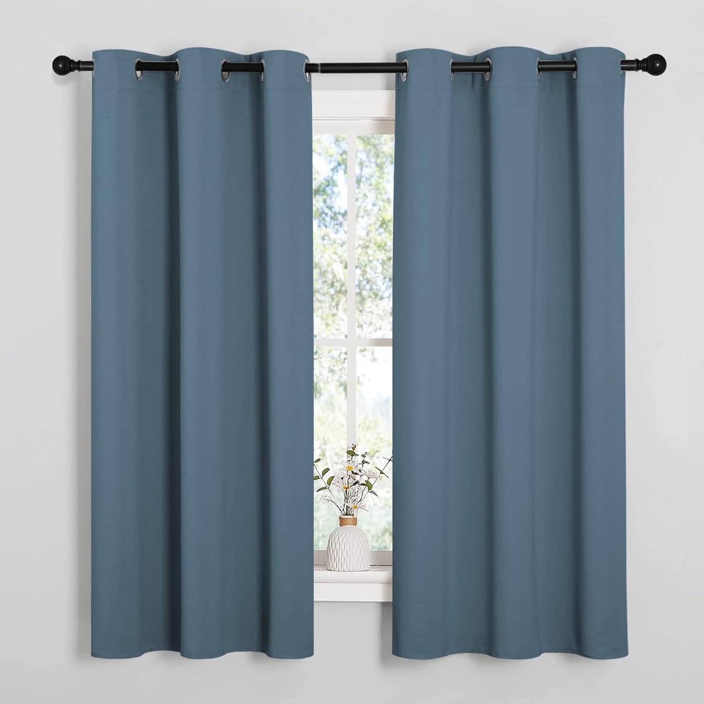 NICETOWN Blackout Curtains 42x63" Black