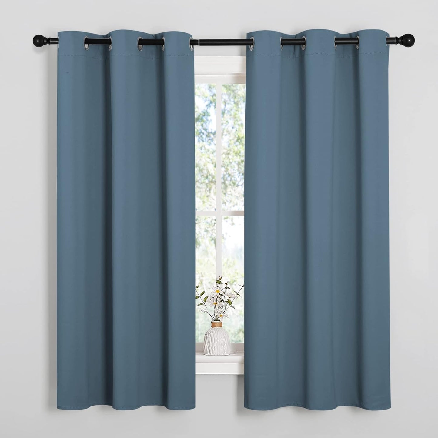 NICETOWN Blackout Curtains 42x63" Black