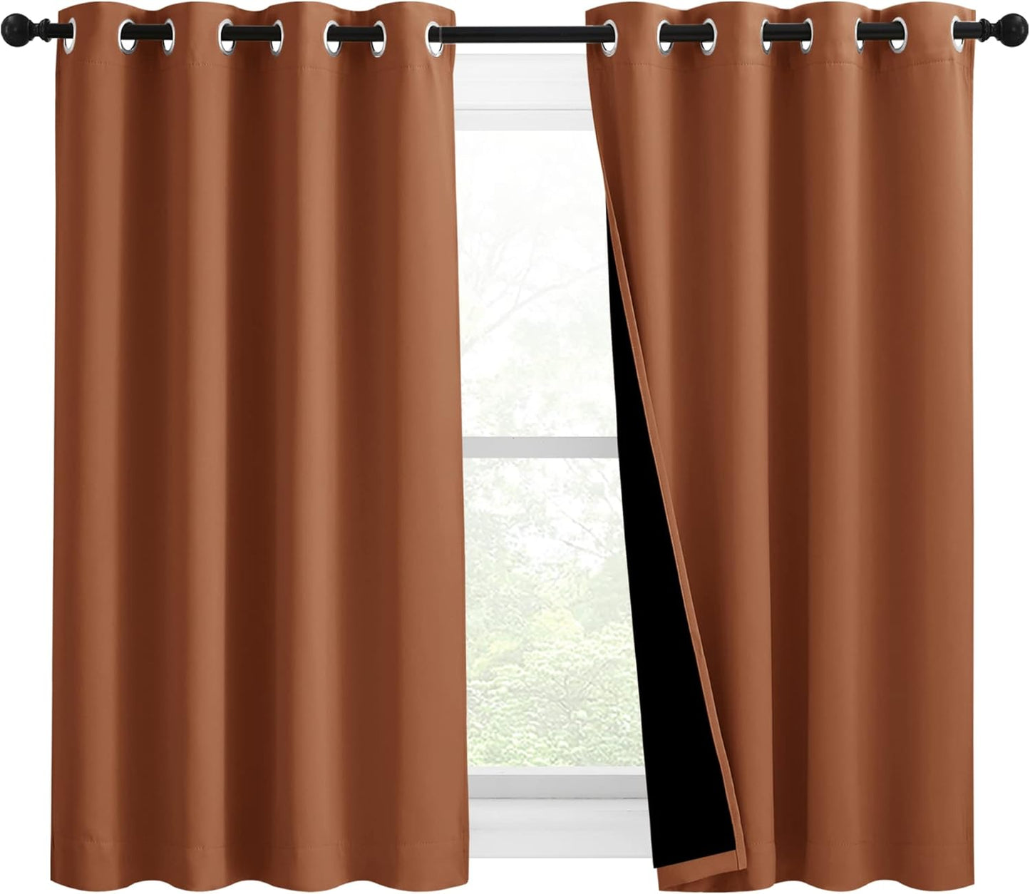 NICETOWN Grey Blackout Curtains 70x108, Set of 2