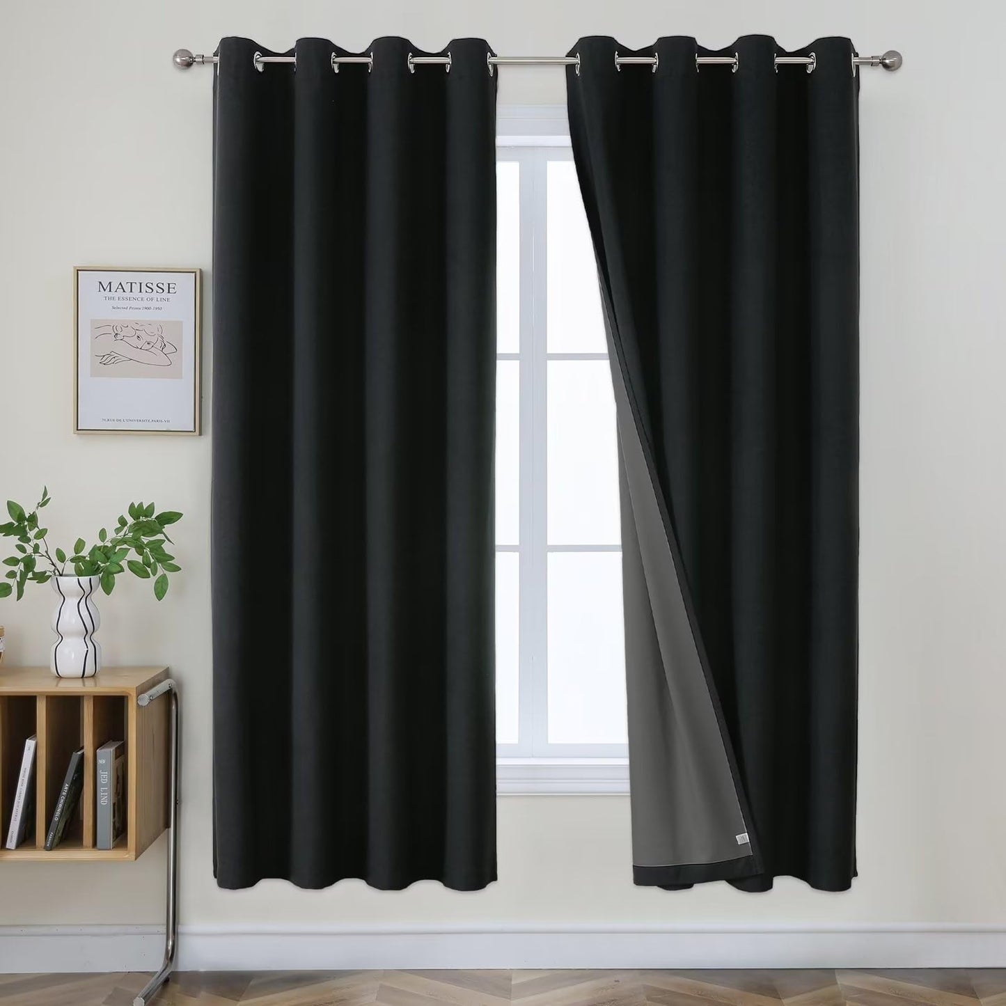 Joydeco Blackout Curtains 96", 2 Panels