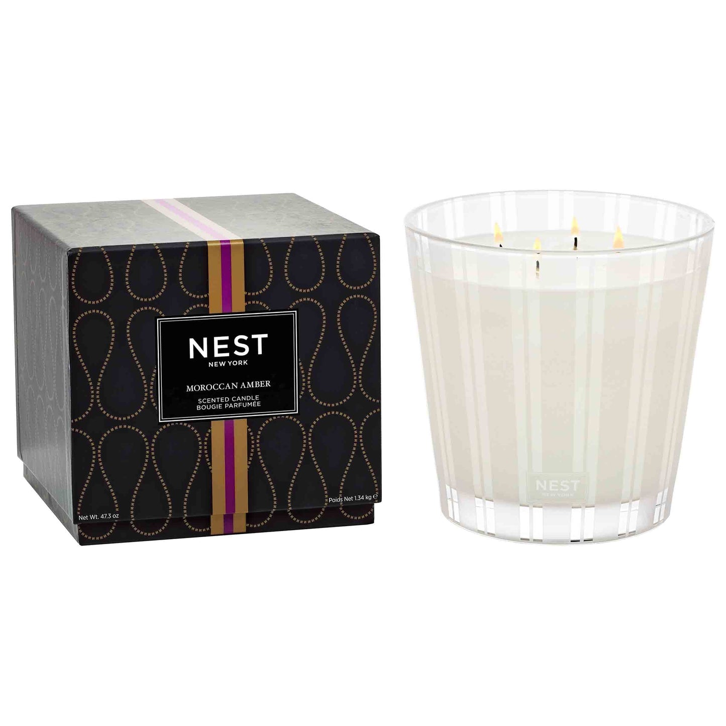 NEST Moroccan Amber 4-Wick Candle, 43.7 oz