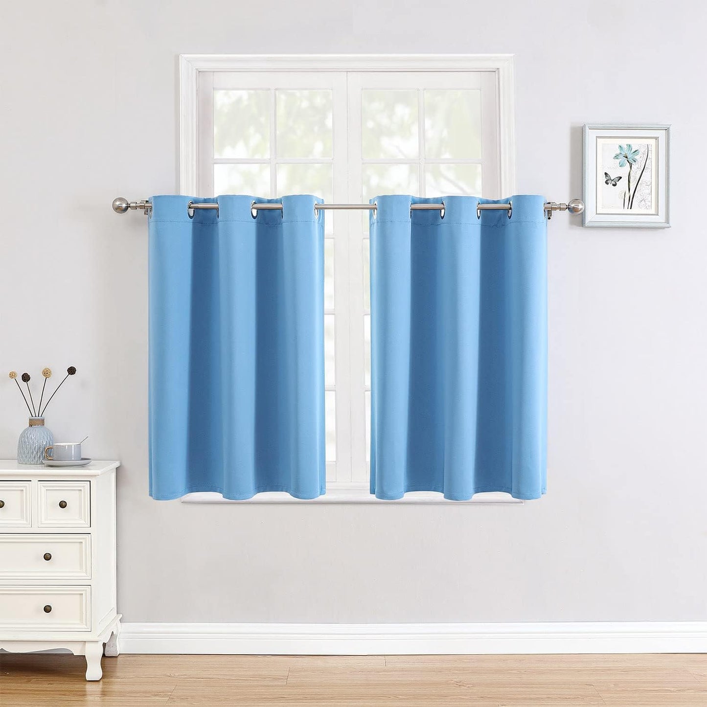 ChrisDowa Blackout Curtains 42x63" Grey, 2 Panels