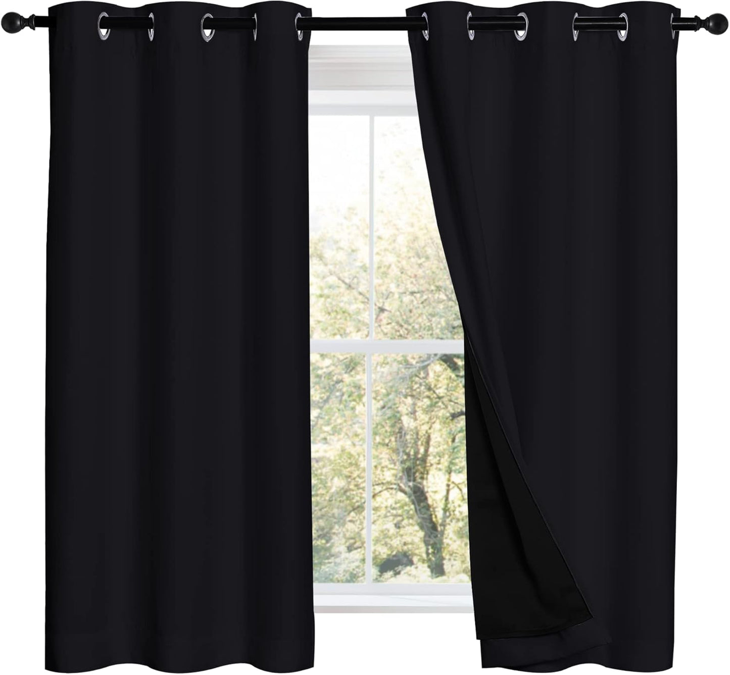 NICETOWN Grey Blackout Curtains 70x108, Set of 2