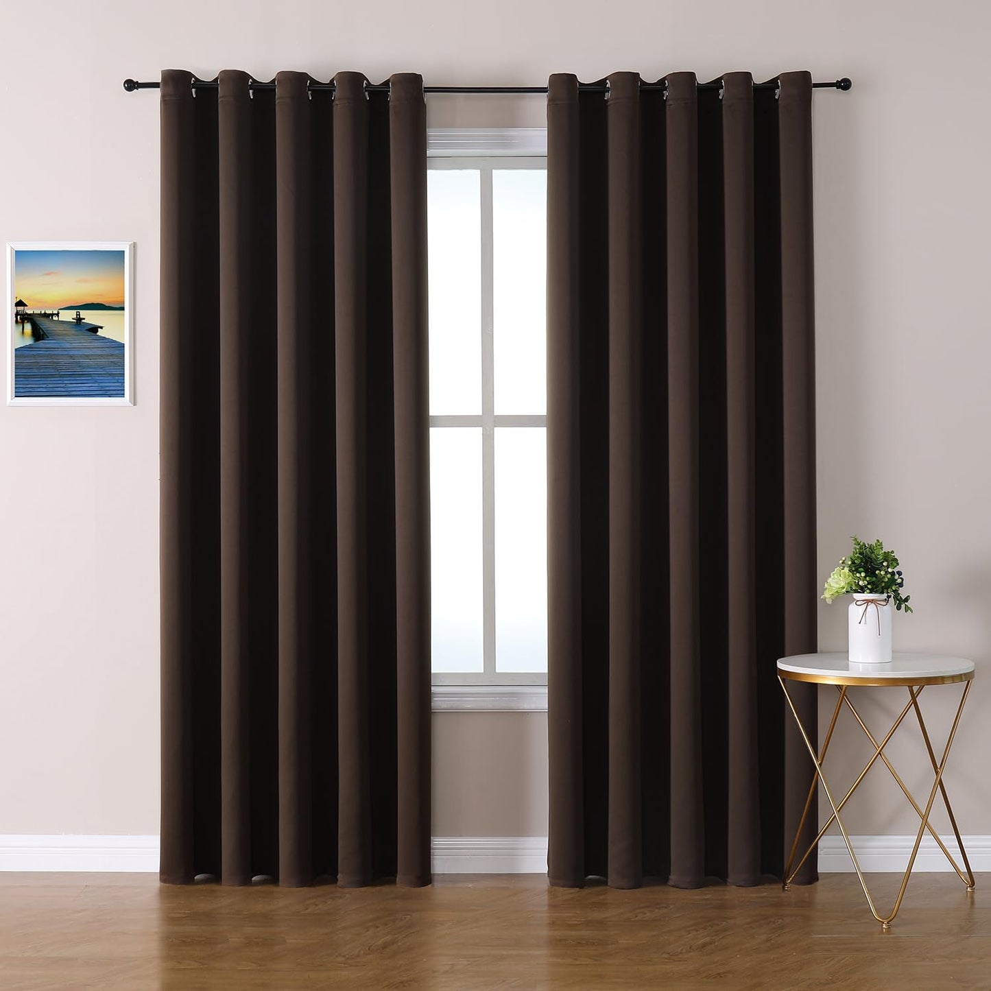 ChrisDowa Blackout Curtains 42x63" Grey, 2 Panels