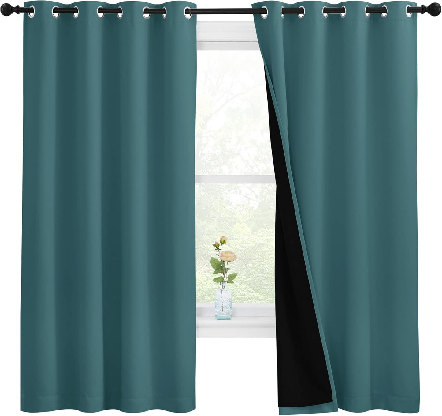 NICETOWN Grey Blackout Curtains 70x108, Set of 2