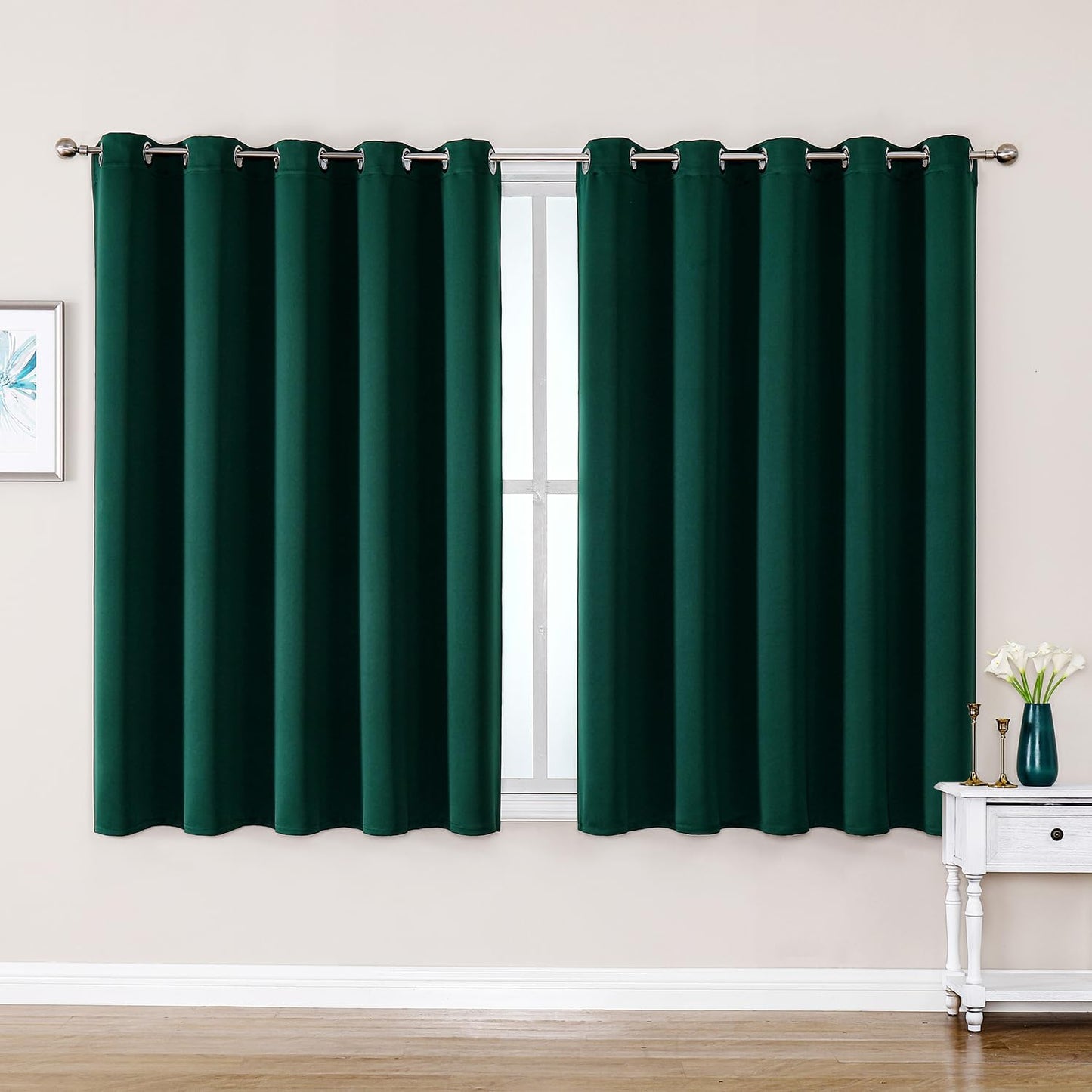 ChrisDowa Blackout Curtains 42x63" Grey, 2 Panels