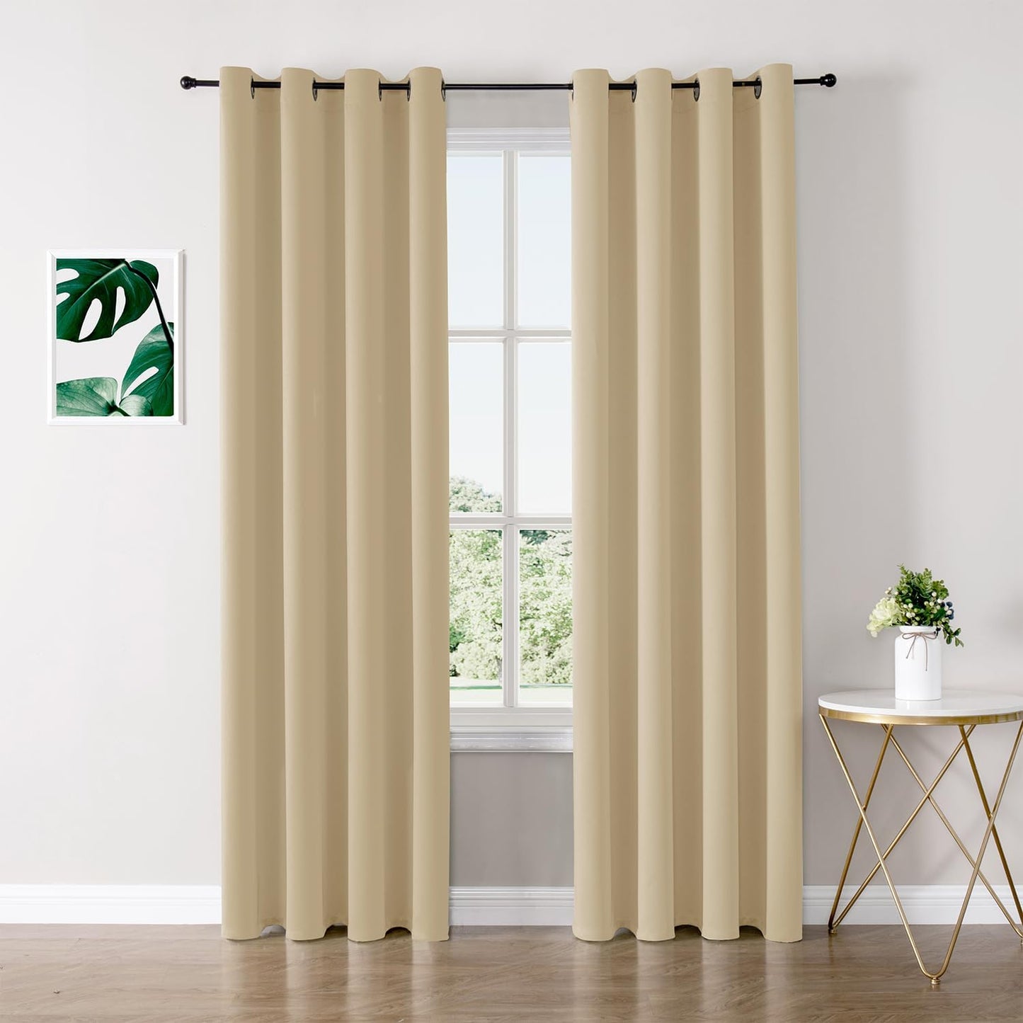 ChrisDowa Blackout Curtains 42x63" Grey, 2 Panels