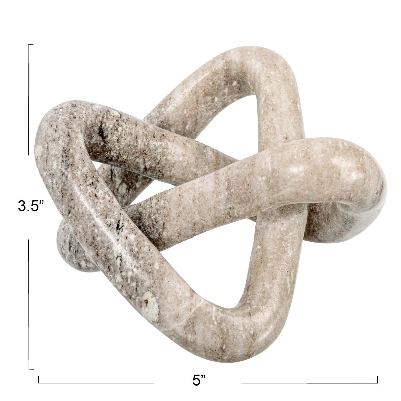 Creative Co-Op Modern Decorative Marble Link Knot, Beige