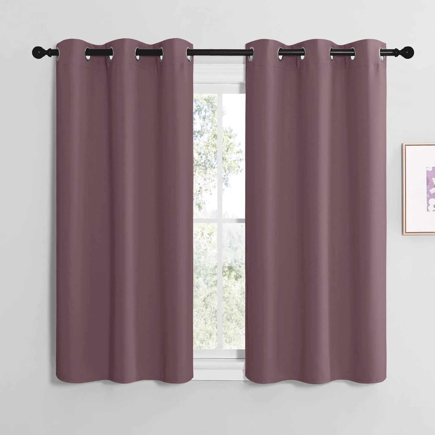 NICETOWN Blackout Curtains 42x63" Black