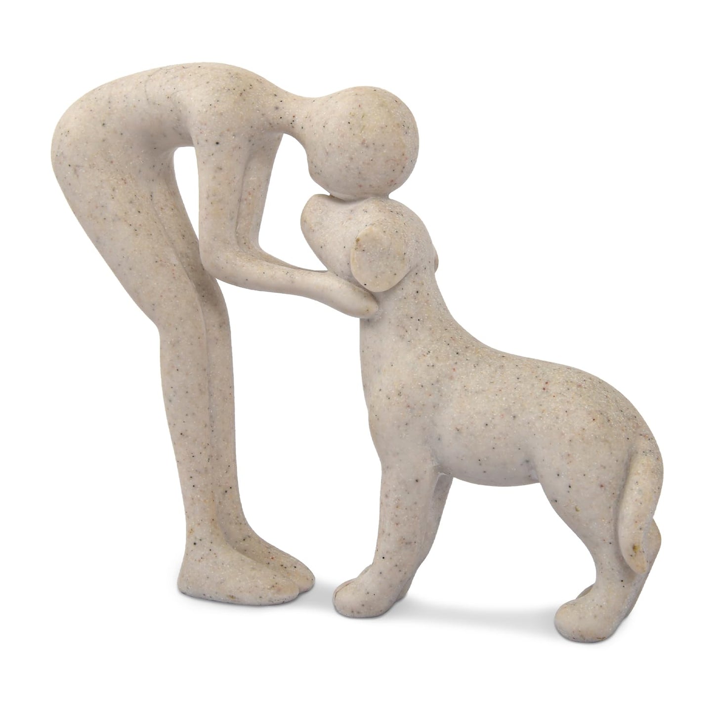 Dog & Man Sculpture, Sandstone