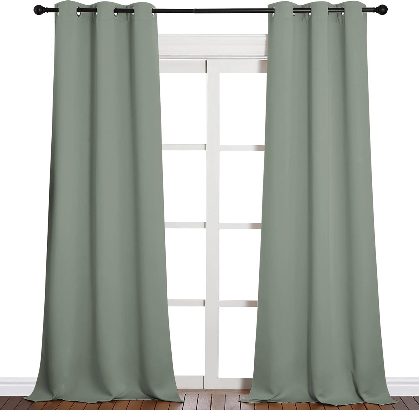 NICETOWN Blackout Curtains 42x63" Black