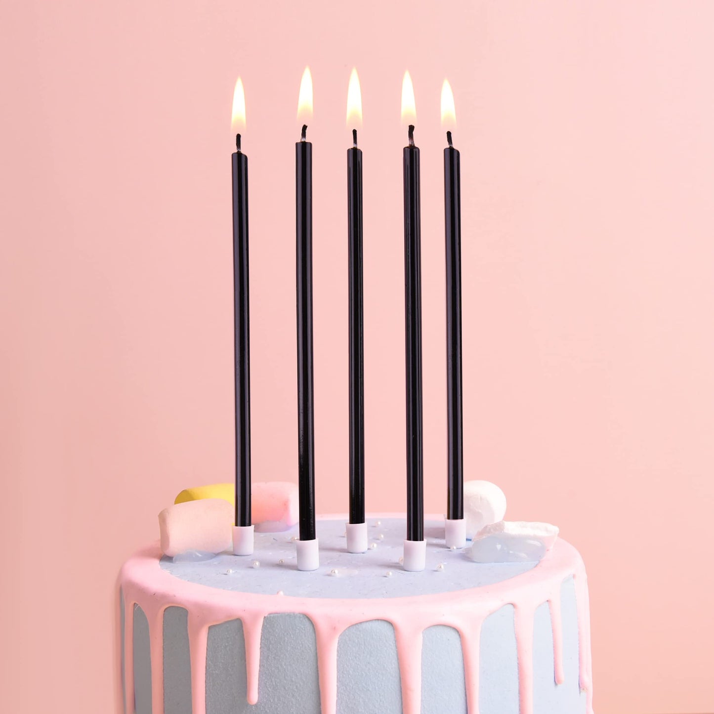 PHD CAKE Gold Long Thin Metallic Birthday Candles