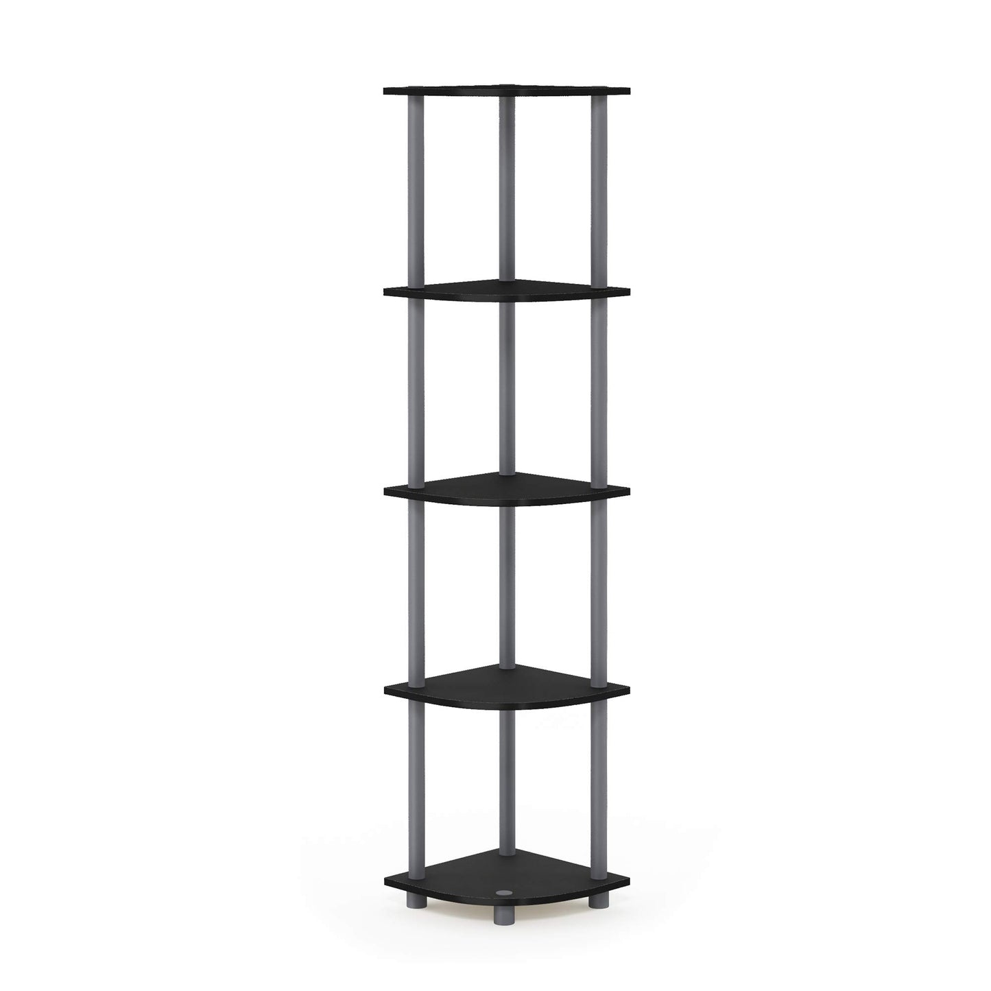 Furinno 5-Tier Corner Shelf, Espresso/Black