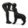 Dog & Man Sculpture, Sandstone